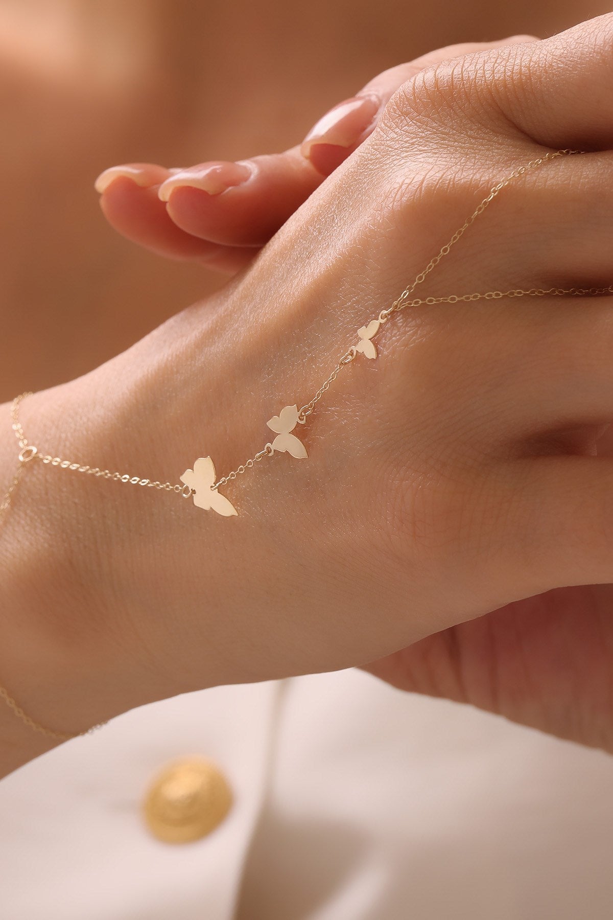 14 Ayar Altın Sıralı Kelebek Şahmeran